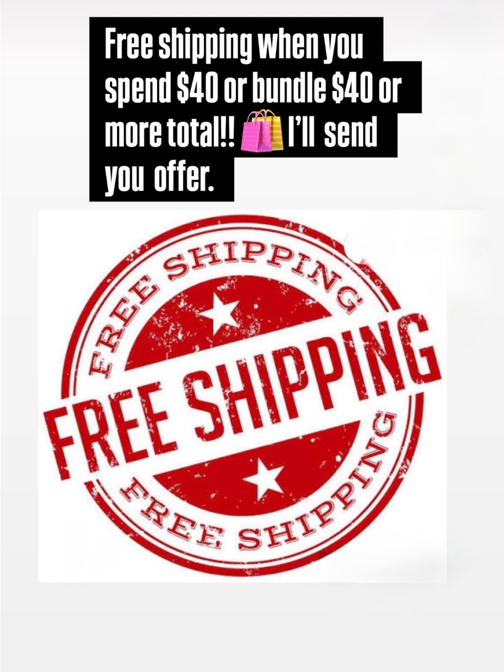 Free Shipping bundles $40 or more total. You can also get BOGO free included!👇